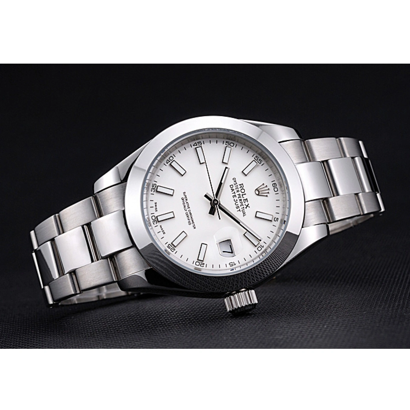 Aaa replica watch Dial White Datejust Steel Stainless Case 622266 Rolex 1015